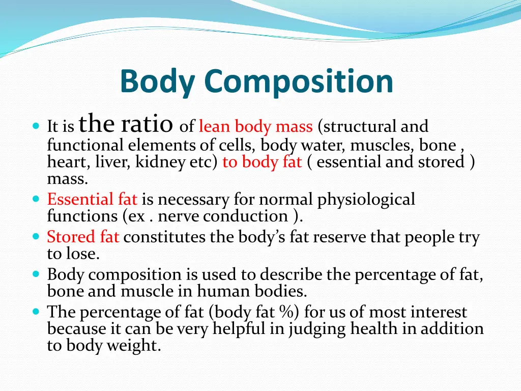 body composition