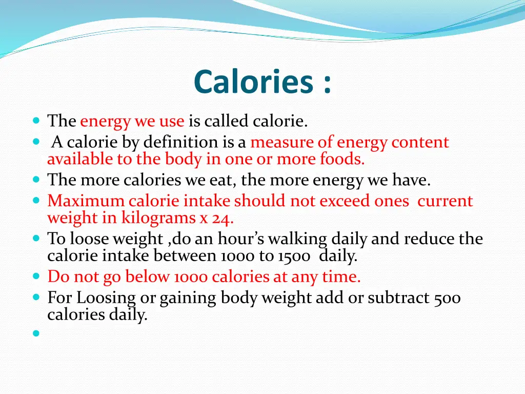 calories