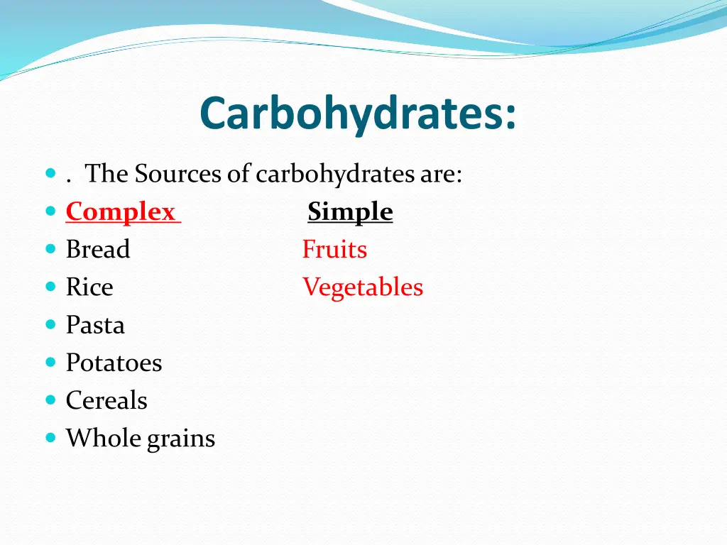 carbohydrates 1