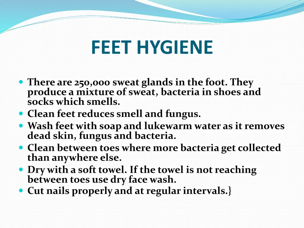 feet hygiene