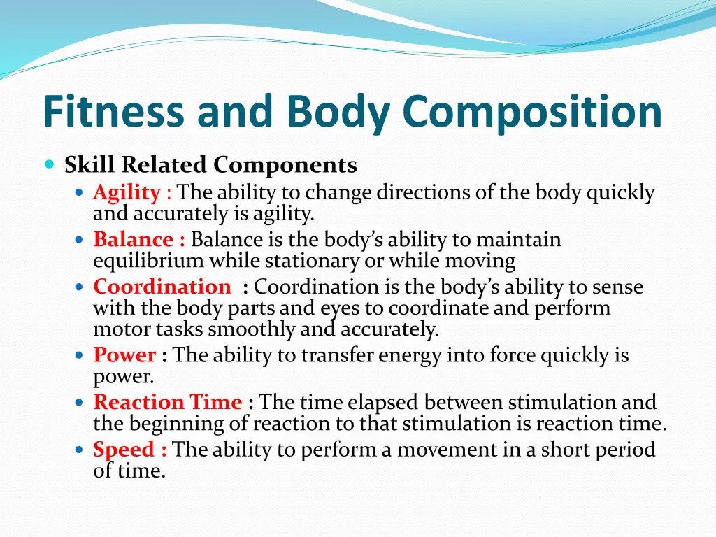 fitness and body composition 1