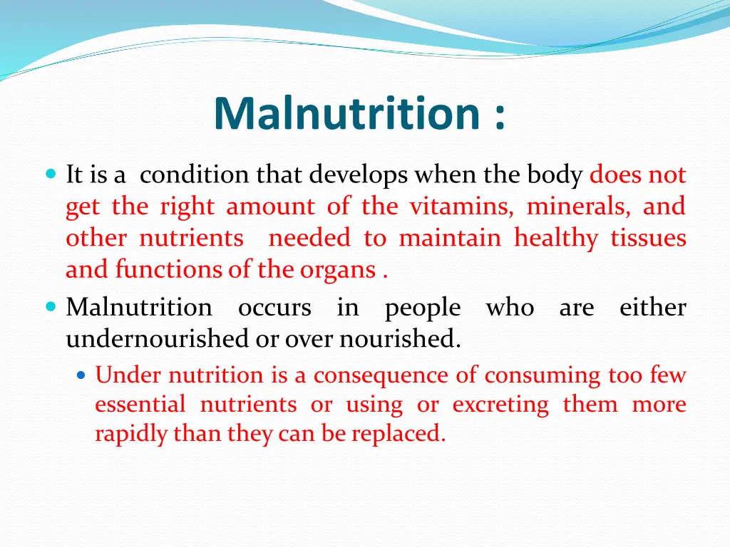 malnutrition