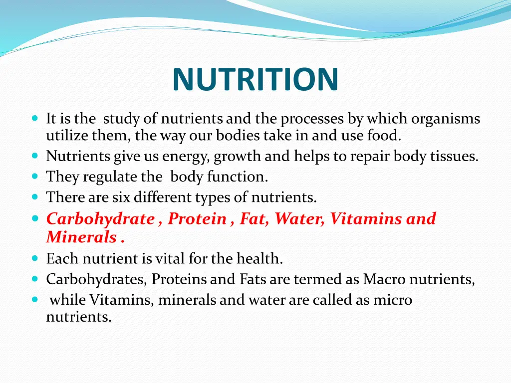 nutrition