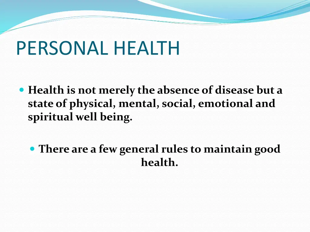 personal health