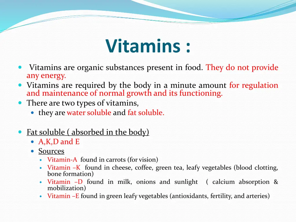 vitamins