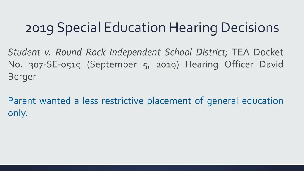 2019 special education hearing decisions 1