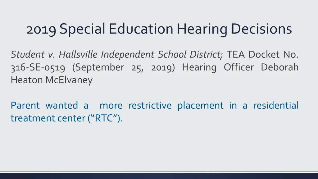 2019 special education hearing decisions 2