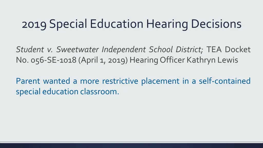 2019 special education hearing decisions 4