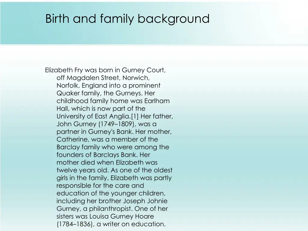 birth and family background