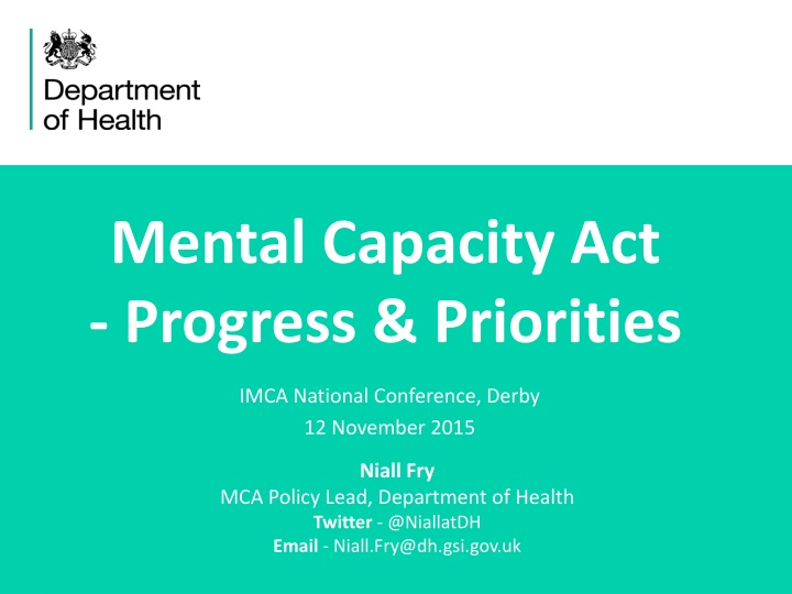 mental capacity act progress priorities