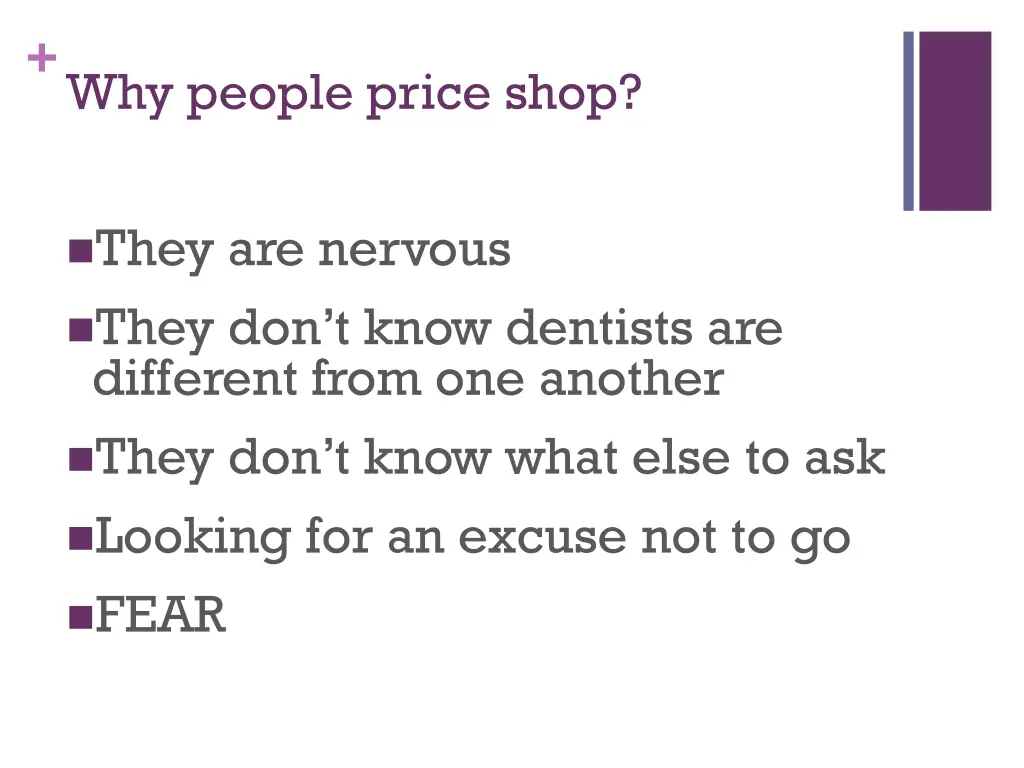 why people price shop