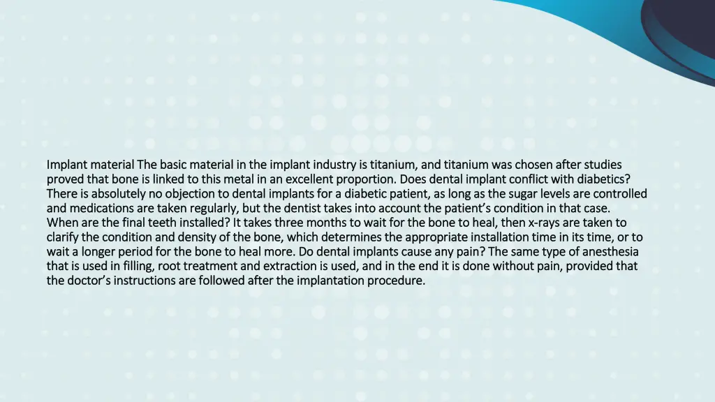 implant material the basic material