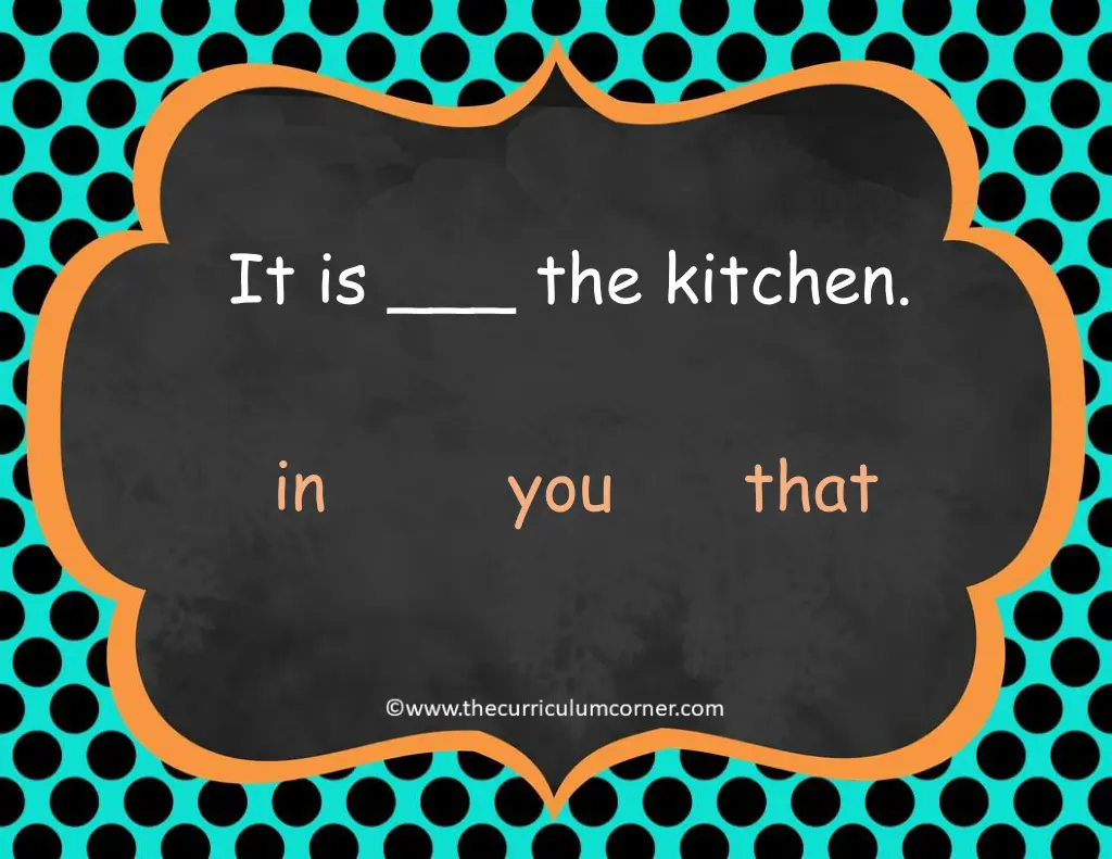 it is the kitchen