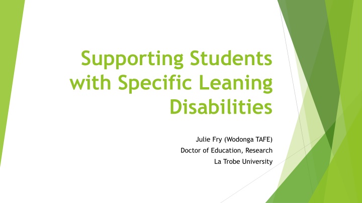 supporting students with specific leaning