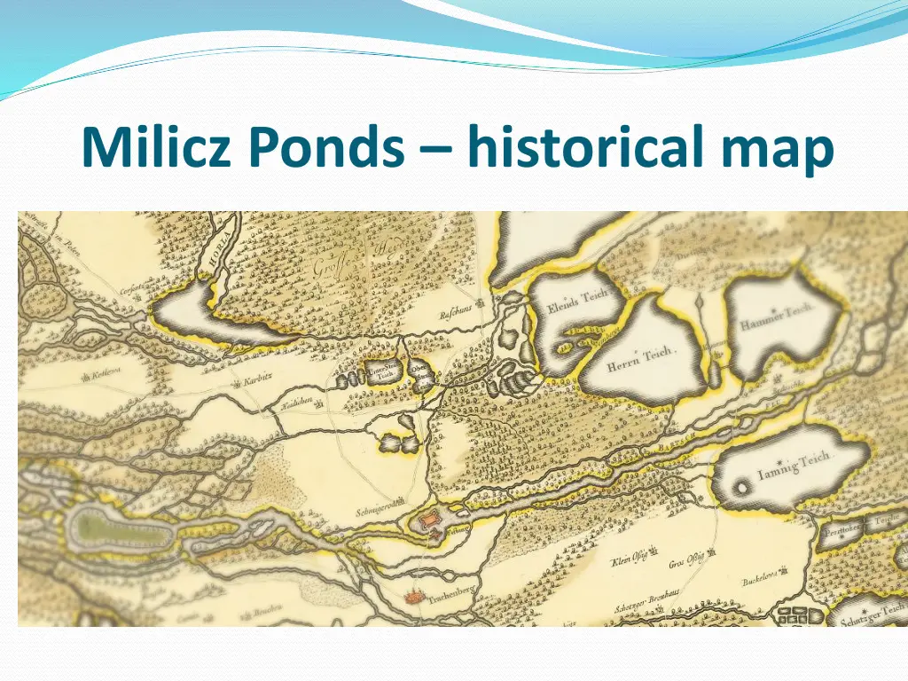 milicz ponds historical map