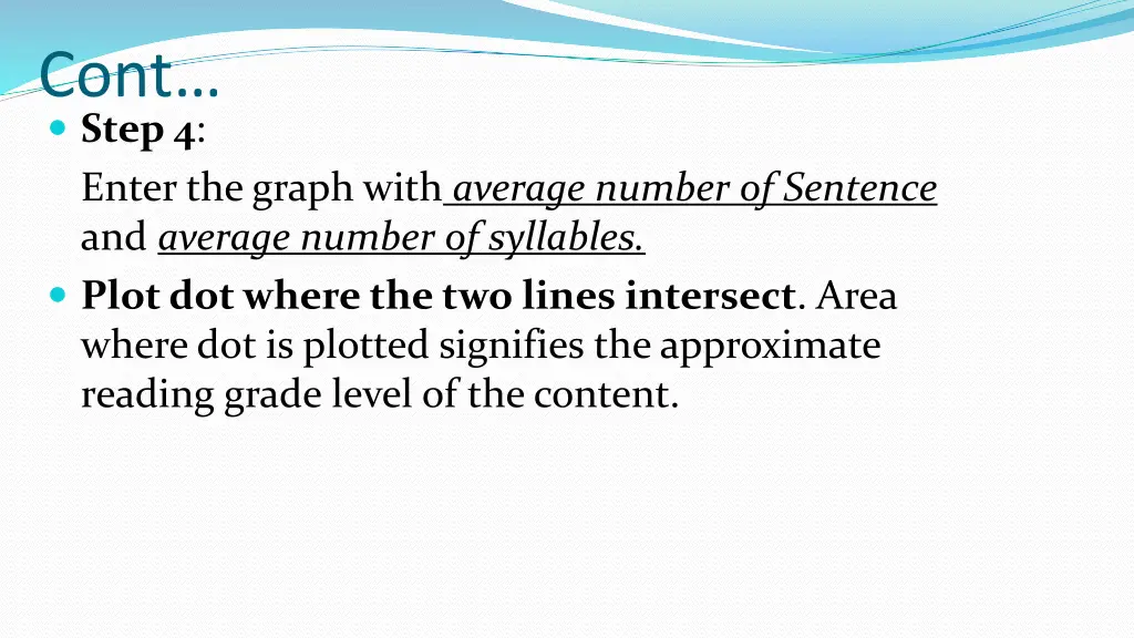 cont step 4 enter the graph with average number