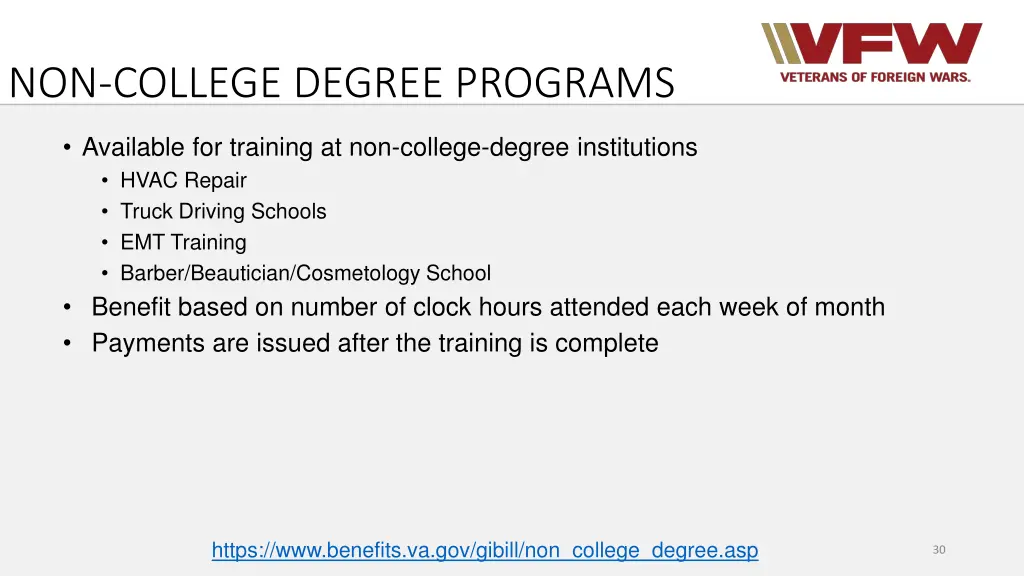 non college degree programs