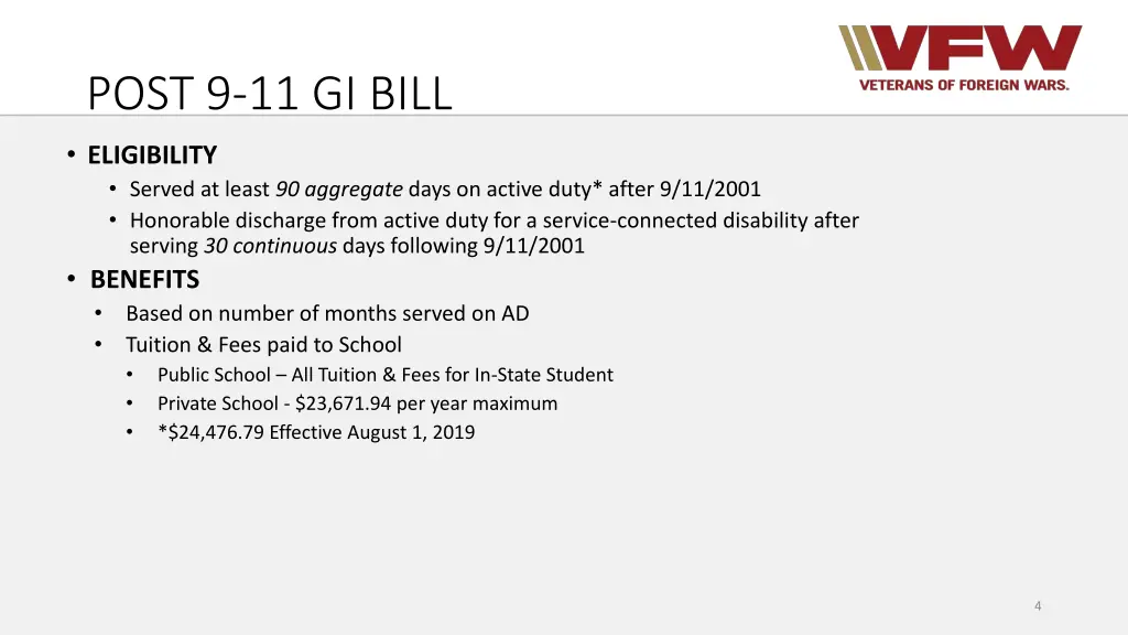 post 9 11 gi bill