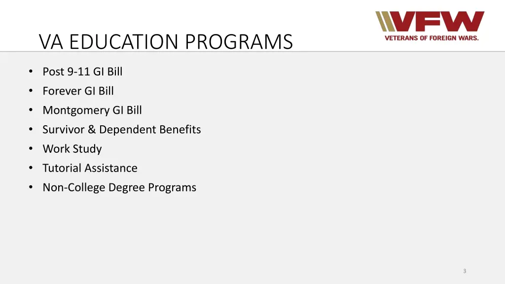 va education programs