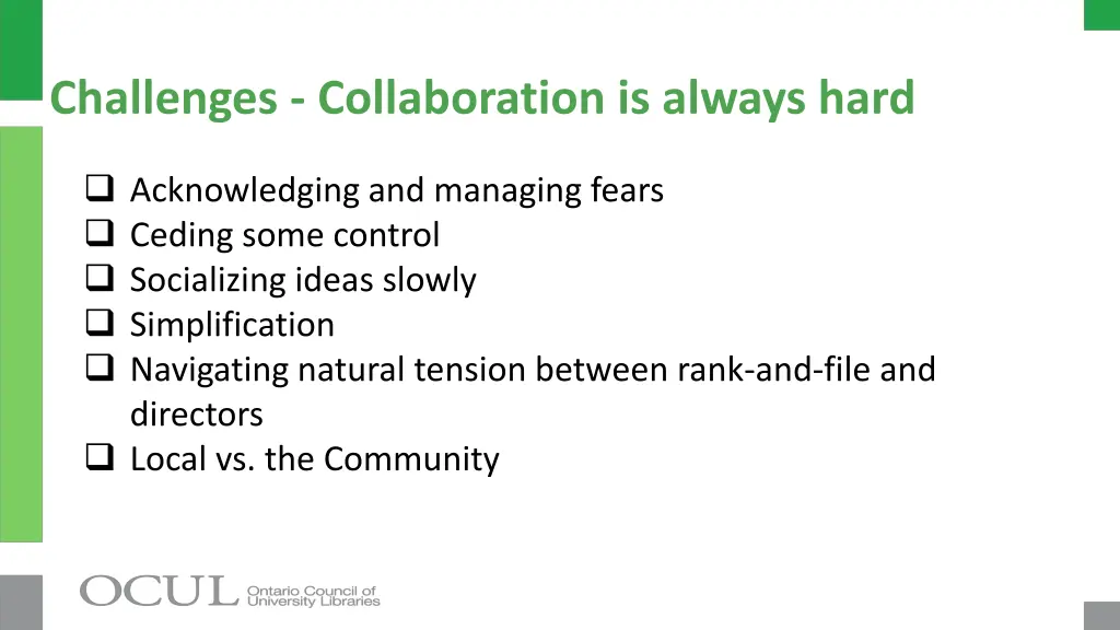 challenges collaboration is always hard