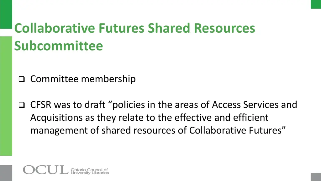 collaborative futures shared resources