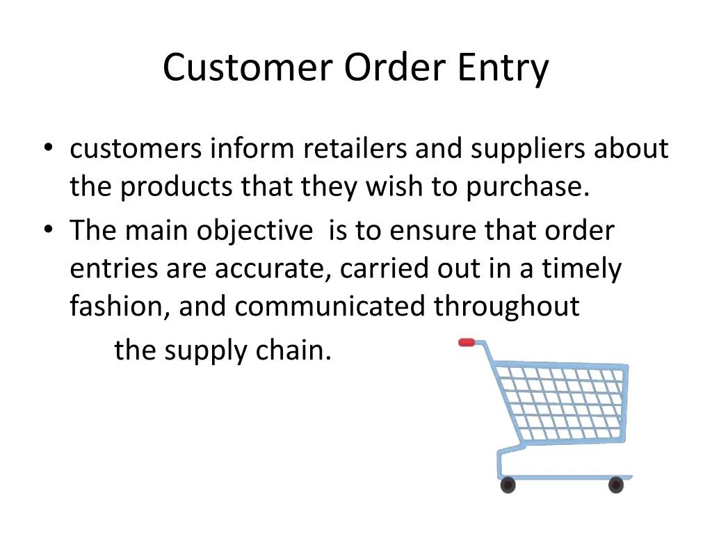 customer order entry