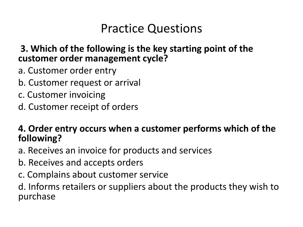 practice questions 2