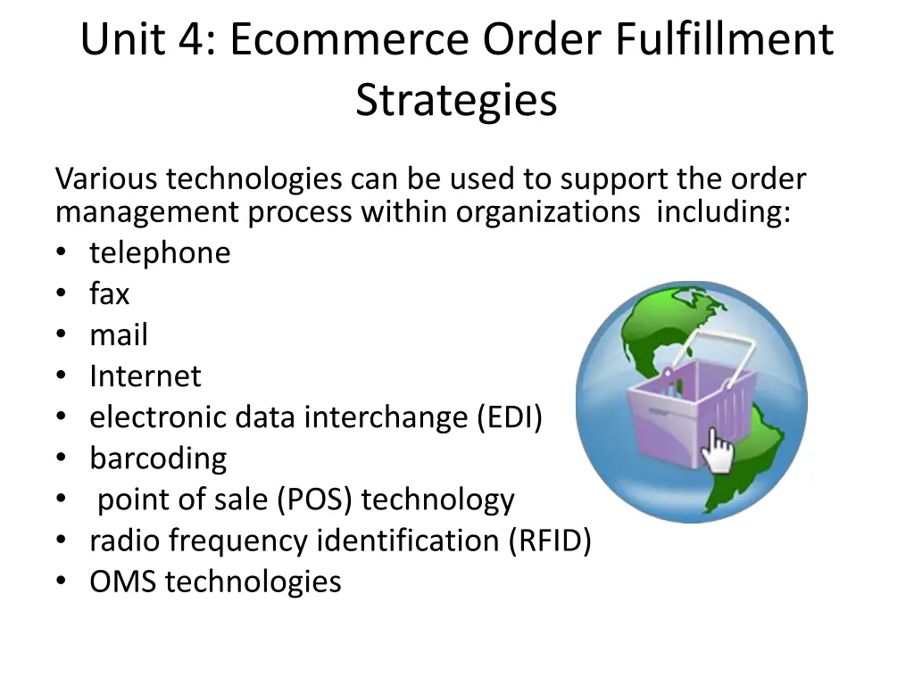 unit 4 ecommerce order fulfillment strategies