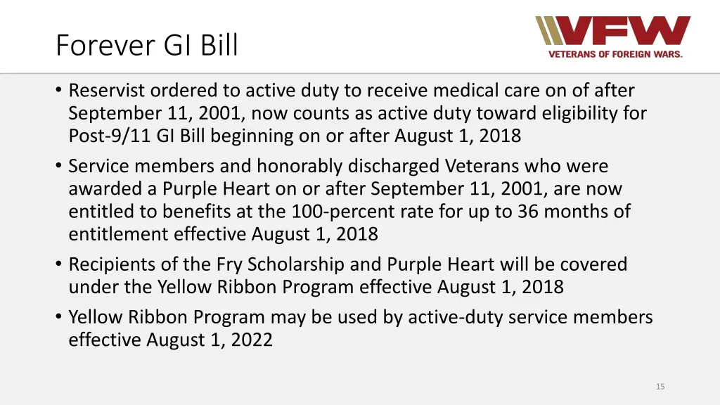 forever gi bill 1