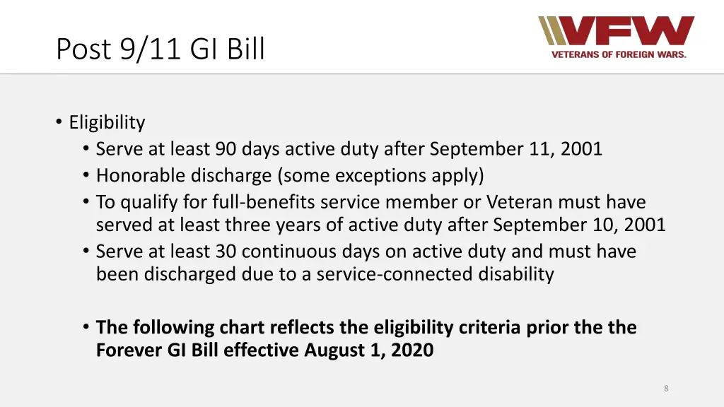 post 9 11 gi bill