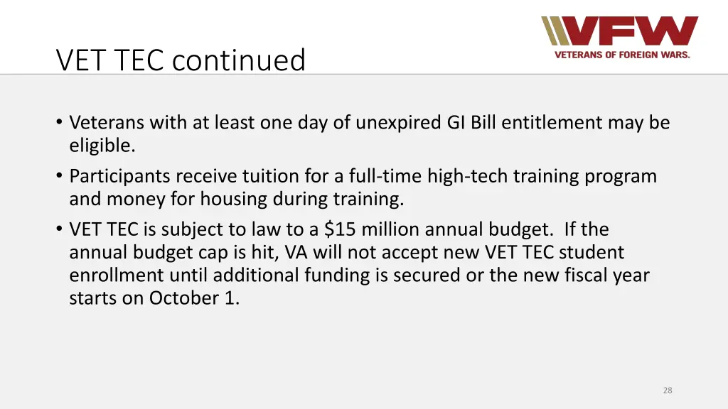 vet tec continued