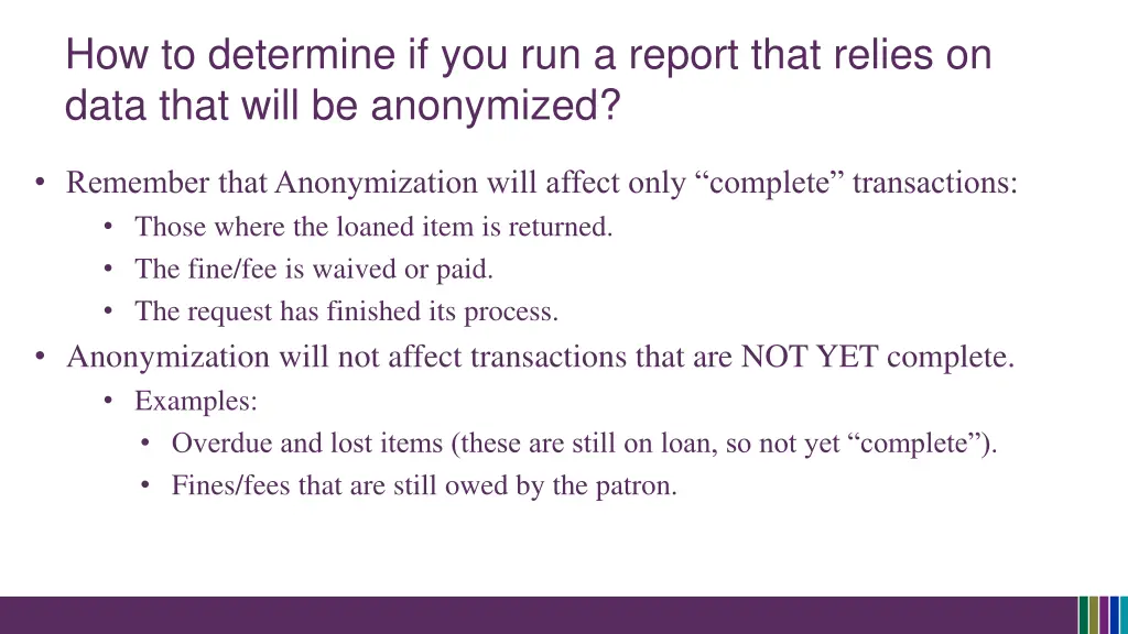 how to determine if you run a report that relies 2