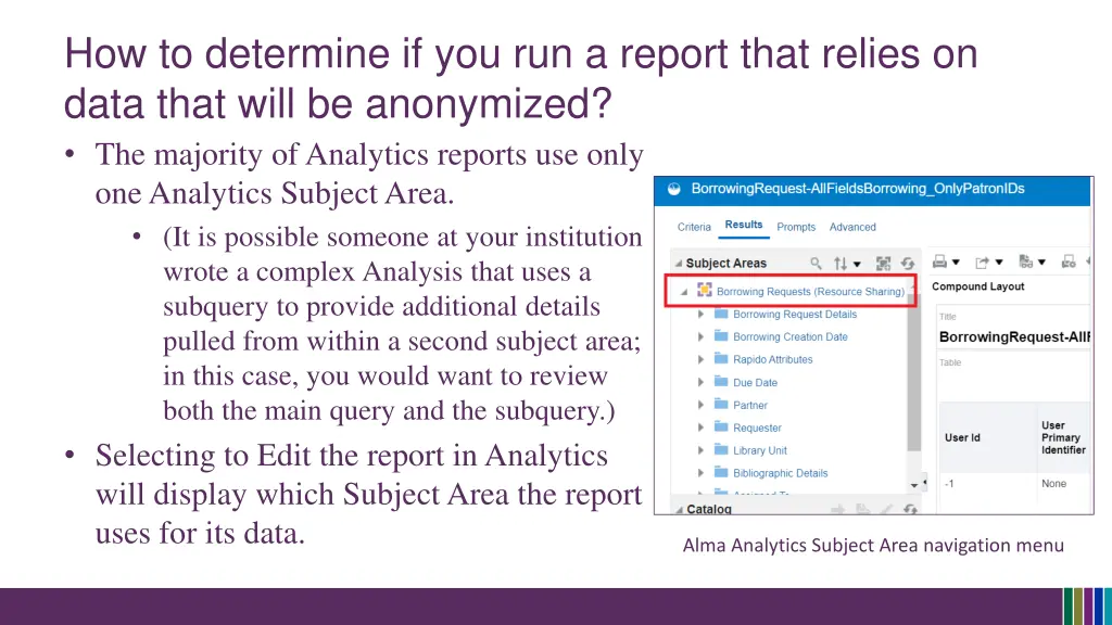 how to determine if you run a report that relies 6