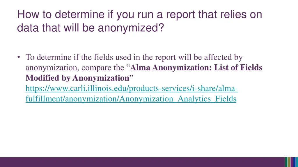 how to determine if you run a report that relies 7