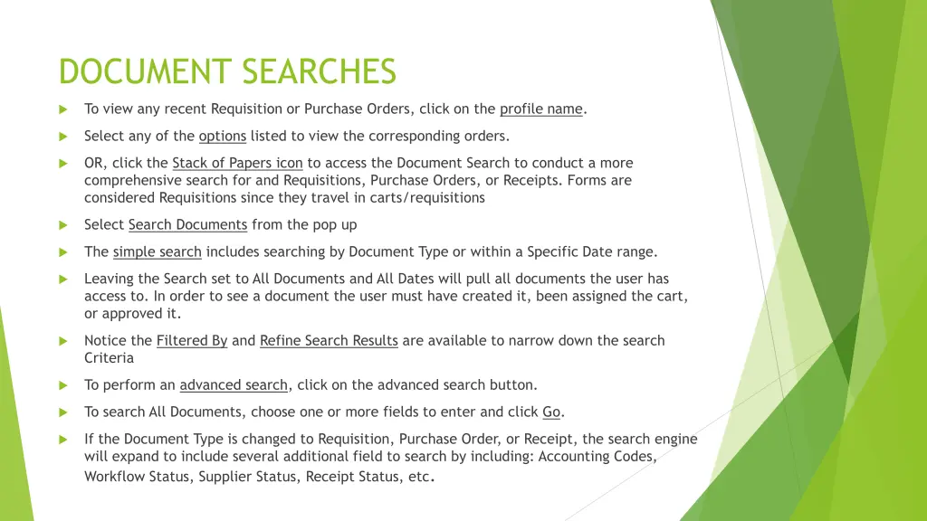 document searches