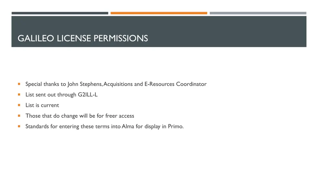 galileo license permissions