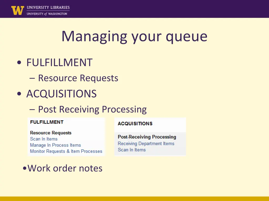 managing your queue