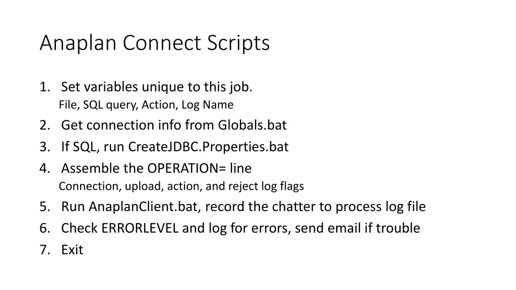 anaplan connect scripts