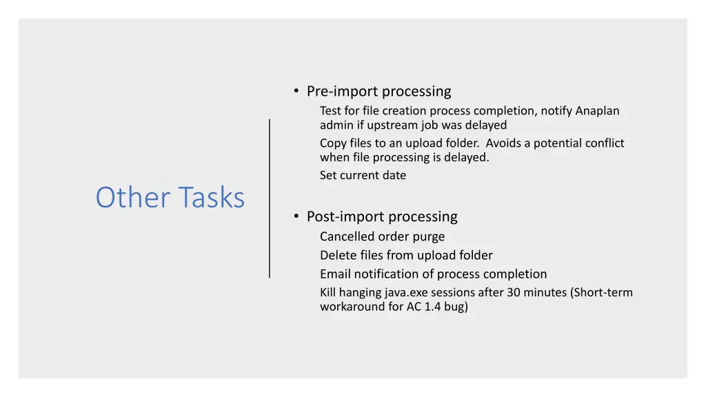 pre import processing test for file creation