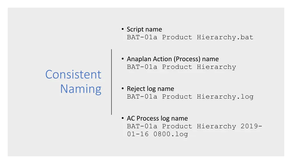 script name bat 01a product hierarchy bat