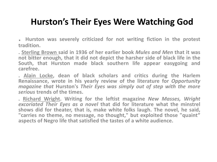 hurston s their eyes were watching god