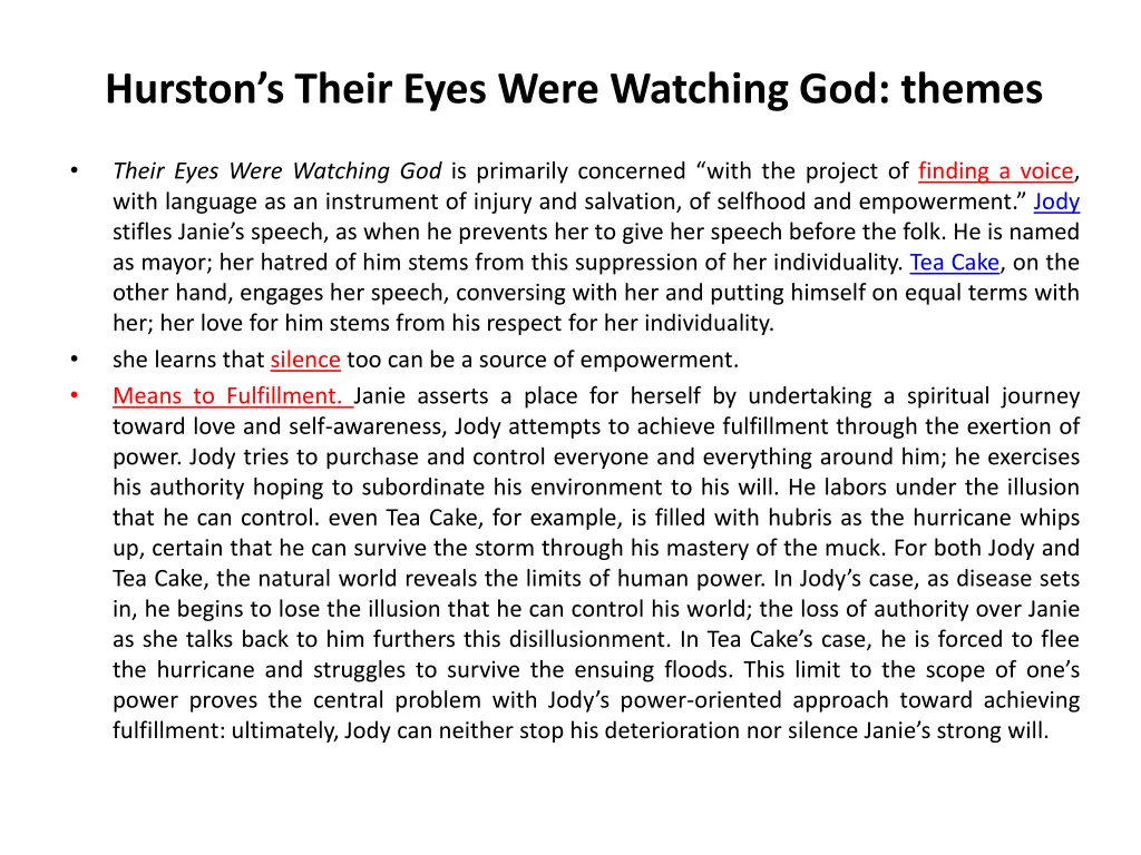 hurston s their eyes were watching god themes