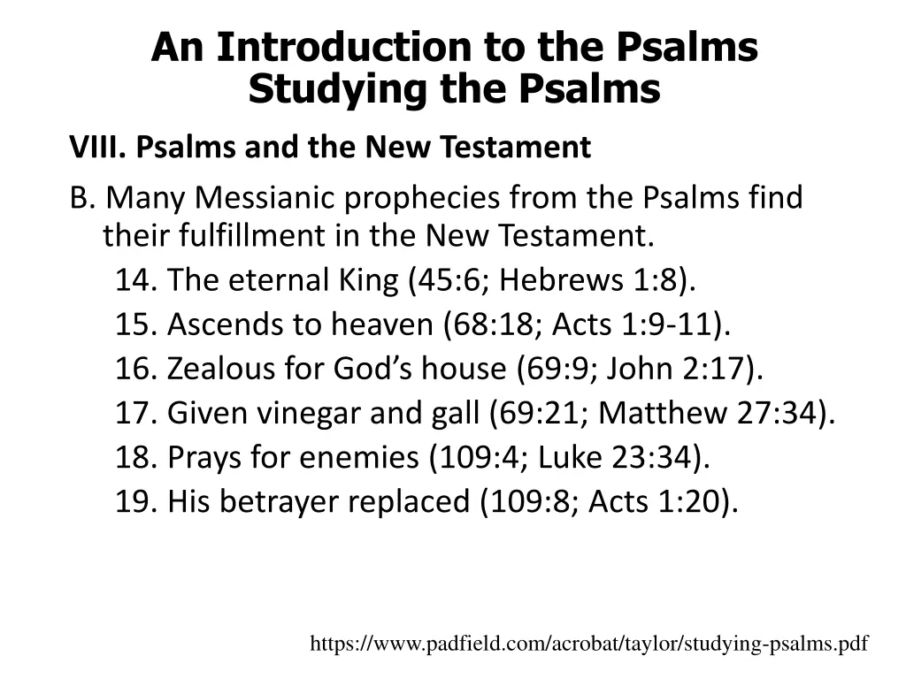 an introduction to the psalms studying the psalms 2