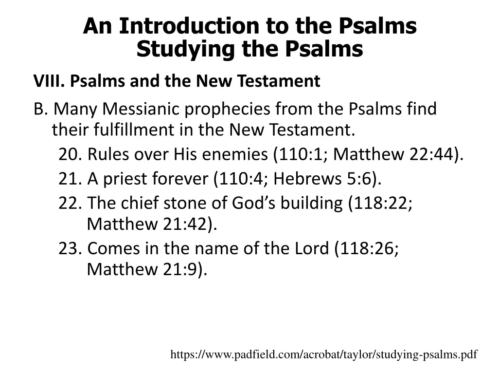 an introduction to the psalms studying the psalms 3