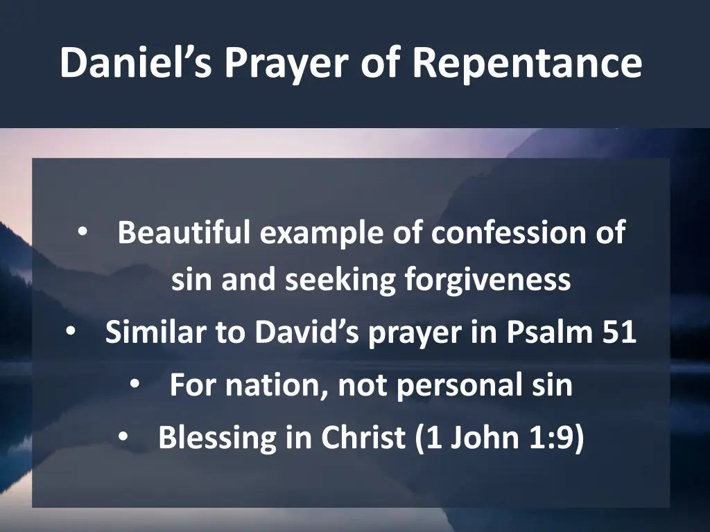 daniel s prayer of repentance 1