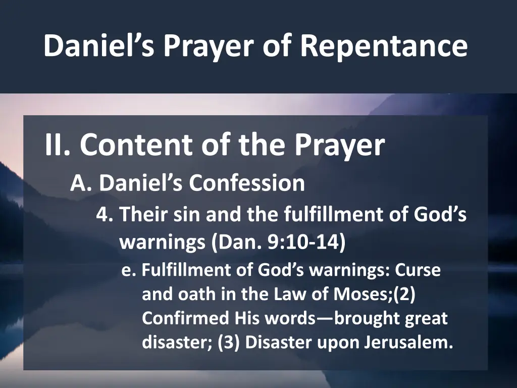 daniel s prayer of repentance 10