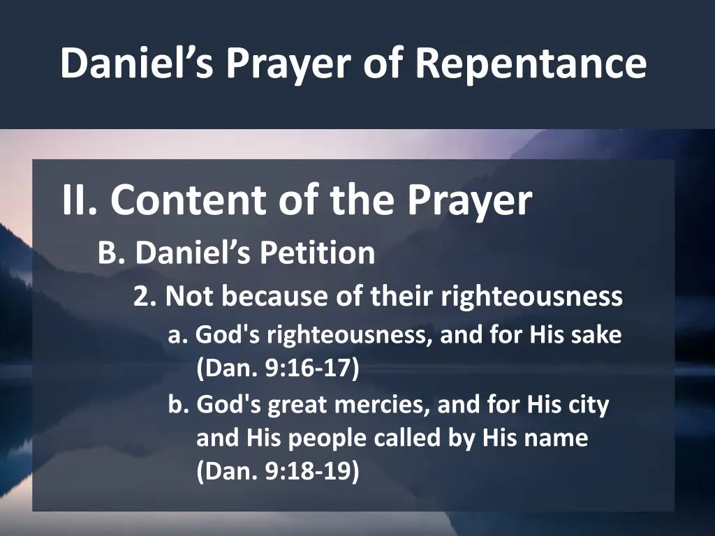 daniel s prayer of repentance 13