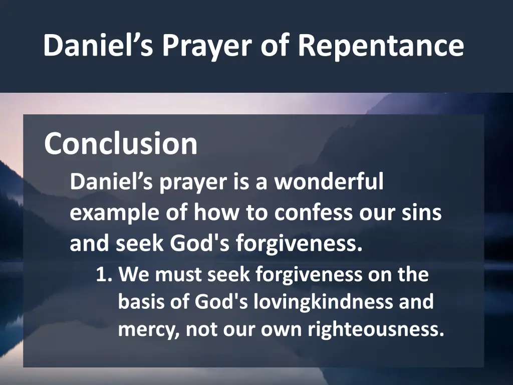 daniel s prayer of repentance 14