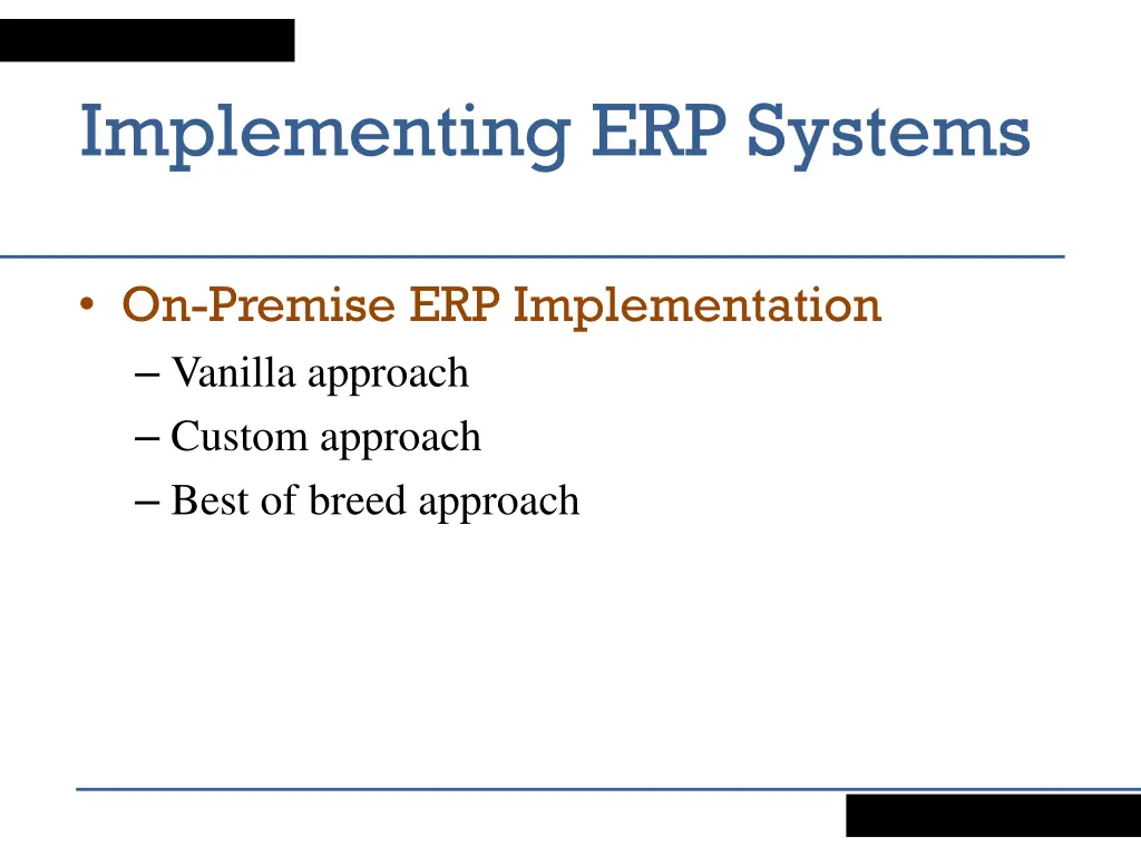 implementing erp systems