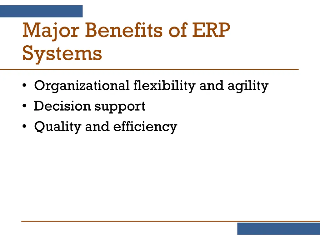 major benefits of erp systems